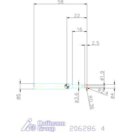 Garant Garant Master Titan VHM homlok tóruszmaró HPC 4 mm