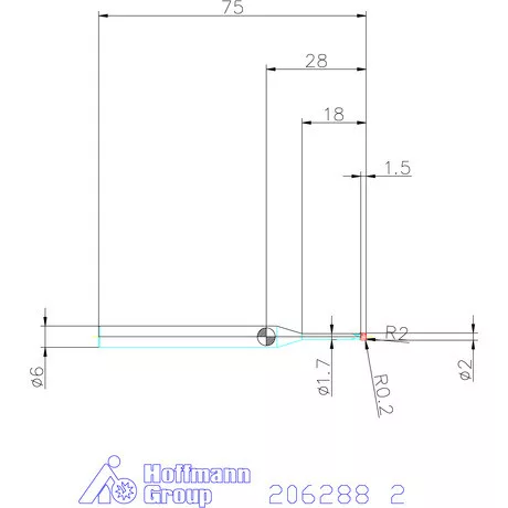 Garant Garant Master Titan VHM homlok tóruszmaró HPC 2 mm