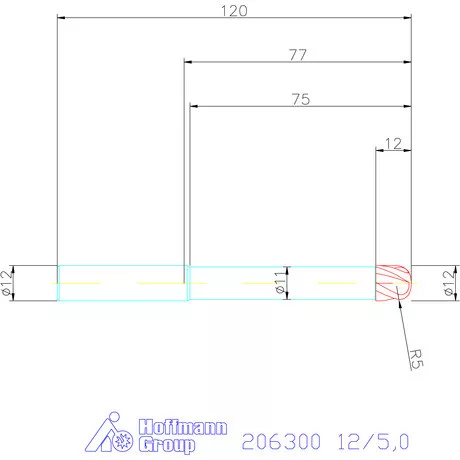 Garant VHM tóruszmaró 12/5,0 mm