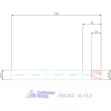Garant VHM tóruszmaró 16/2,0 mm