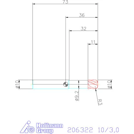 Garant Garant Diabolo VHM tóruszmaró HPC 10/3,0 mm