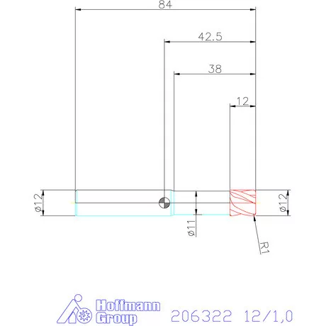 Garant Garant Diabolo VHM tóruszmaró HPC 12/1,0 mm