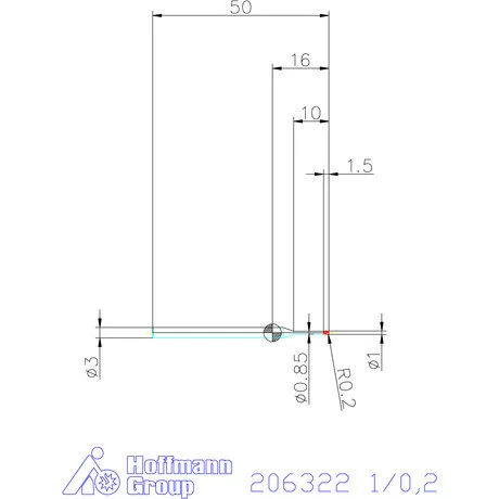 Garant Garant Diabolo VHM tóruszmaró HPC 1/0,2 mm