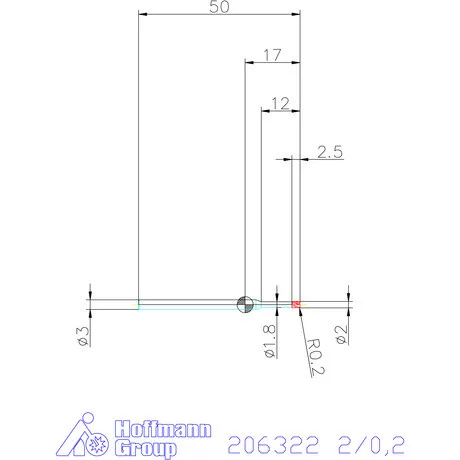 Garant Garant Diabolo VHM tóruszmaró HPC 2/0,2 mm