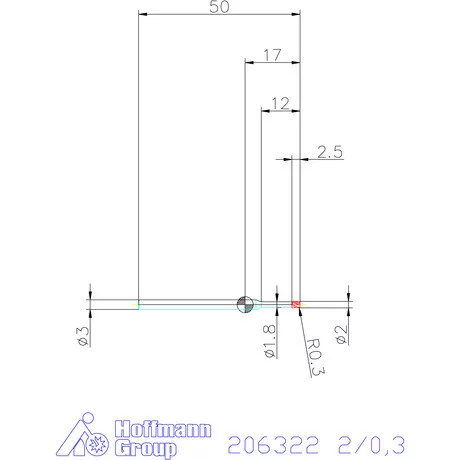 Garant Garant Diabolo VHM tóruszmaró HPC 2/0,3 mm