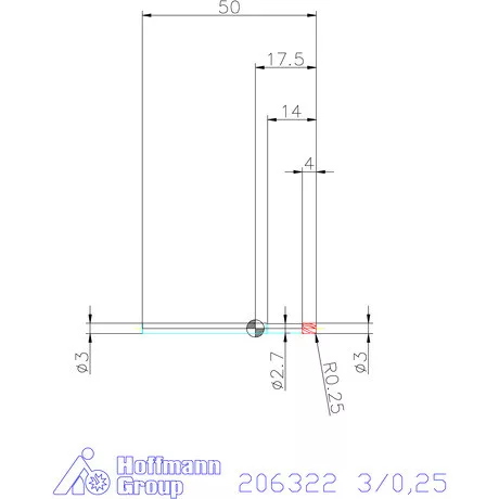 Garant Garant Diabolo VHM tóruszmaró HPC 3/0,25 mm