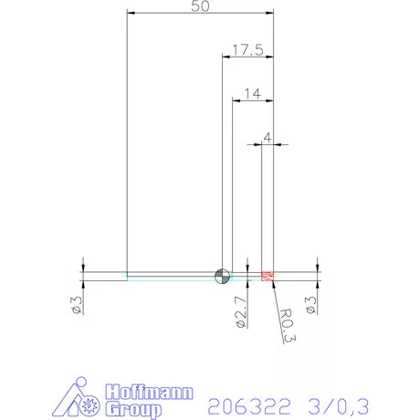 Garant Garant Diabolo VHM tóruszmaró HPC 3/0,3 mm