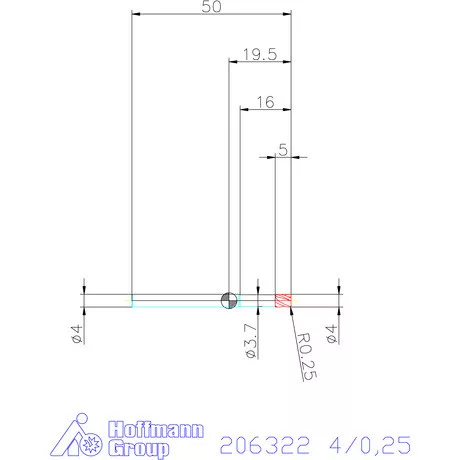 Garant Garant Diabolo VHM tóruszmaró HPC 4/0,25 mm