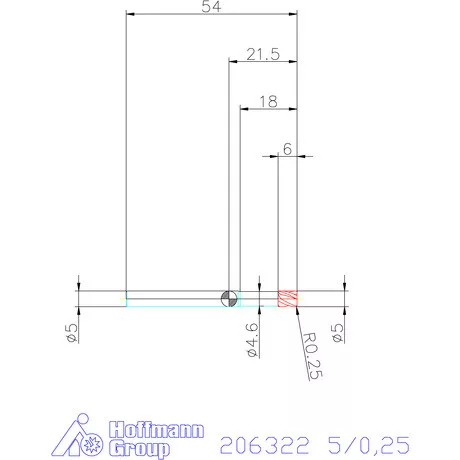 Garant Garant Diabolo VHM tóruszmaró HPC 5/0,25 mm
