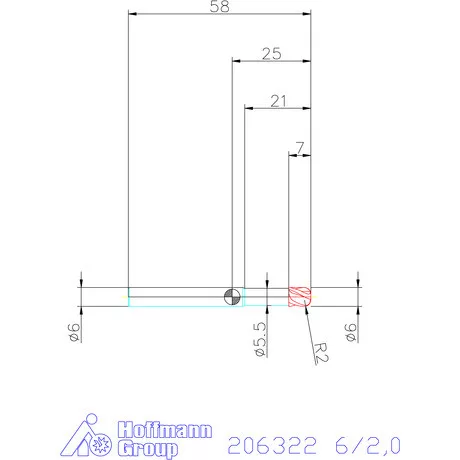 Garant Garant Diabolo VHM tóruszmaró HPC 6/2,0 mm