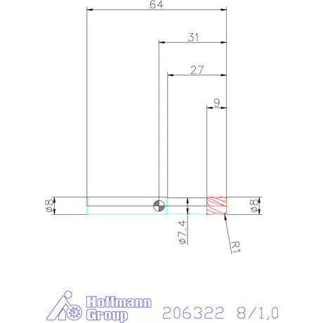 Garant Garant Diabolo VHM tóruszmaró HPC 8/1,0 mm