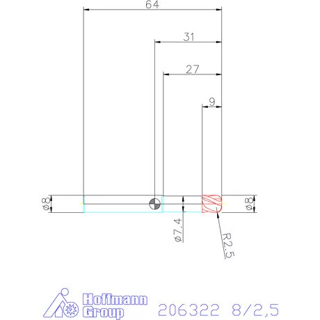 Garant Garant Diabolo VHM tóruszmaró HPC 8/2,5 mm