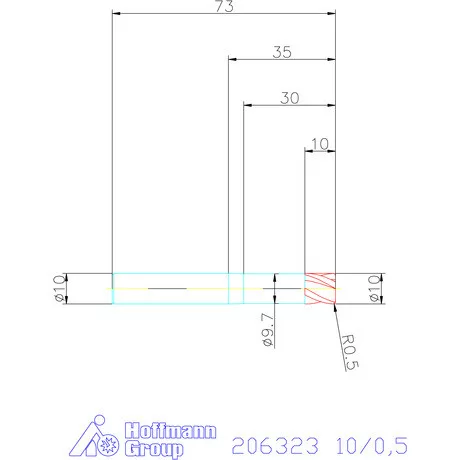 Garant VHM tóruszmaró HPC 10/0,5 mm