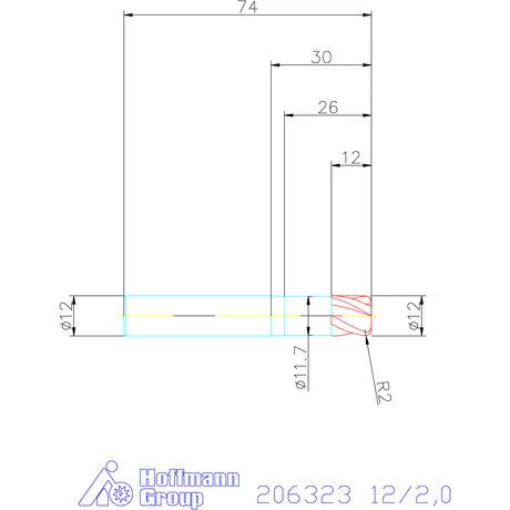 Garant VHM tóruszmaró HPC 12/2,0 mm