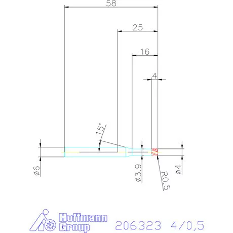Garant VHM tóruszmaró HPC 4/0,5 mm