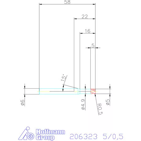 Garant VHM tóruszmaró HPC 5/0,5 mm