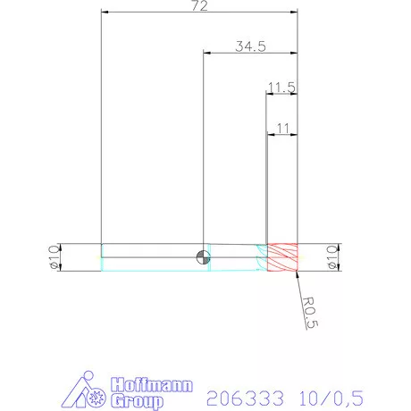 Garant Garant Master Steel VHM tóruszmaró HPC 10/0,5 mm