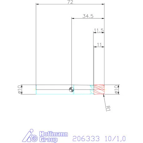 Garant Garant Master Steel VHM tóruszmaró HPC 10/1,0 mm