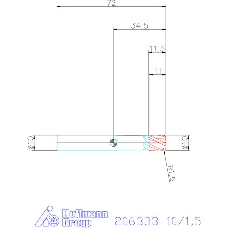 Garant Garant Master Steel VHM tóruszmaró HPC 10/1,5 mm