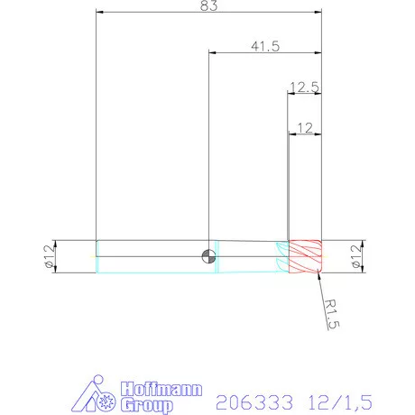 Garant Garant Master Steel VHM tóruszmaró HPC 12/1,5 mm