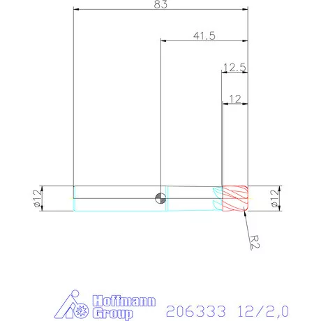 Garant Garant Master Steel VHM tóruszmaró HPC 12/2,0 mm