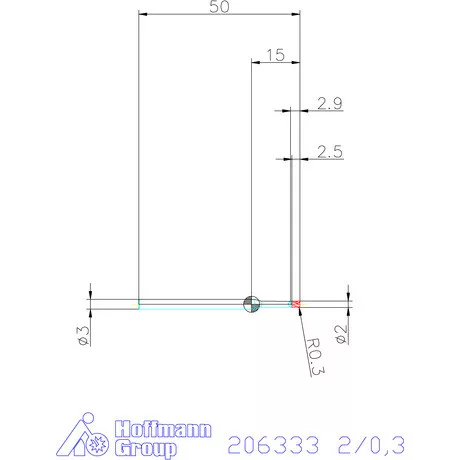 Garant Garant Master Steel VHM tóruszmaró HPC 2/0,3 mm