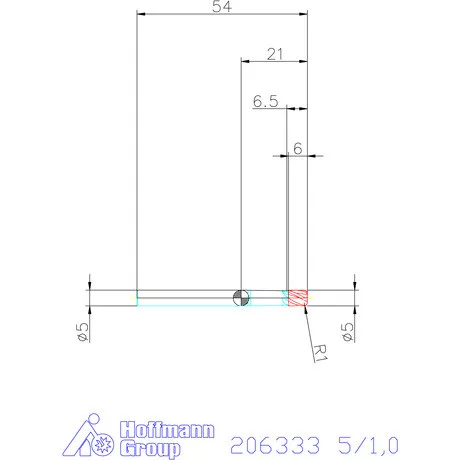 Garant Garant Master Steel VHM tóruszmaró HPC 5/1,0 mm
