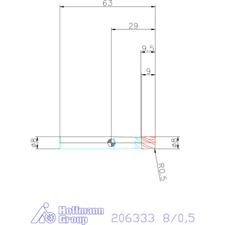 Garant Garant Master Steel VHM tóruszmaró HPC 8/0,5 mm