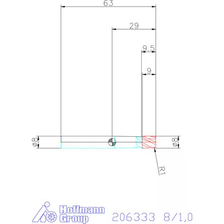 Garant Garant Master Steel VHM tóruszmaró HPC 8/1,0 mm
