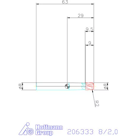 Garant Garant Master Steel VHM tóruszmaró HPC 8/2,0 mm