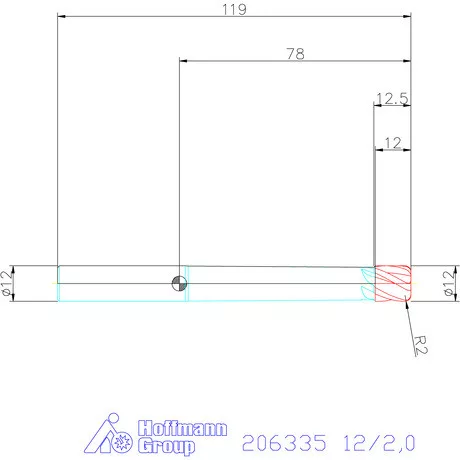 Garant Garant Master Steel VHM tóruszmaró HPC 12/2,0 mm