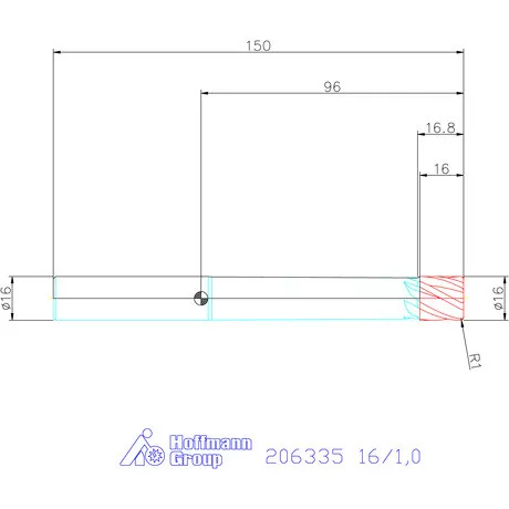 Garant Garant Master Steel VHM tóruszmaró HPC 16/1,0 mm