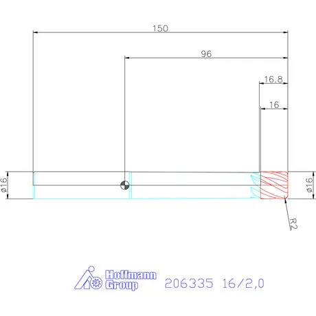 Garant Garant Master Steel VHM tóruszmaró HPC 16/2,0 mm