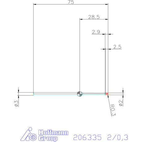 Garant Garant Master Steel VHM tóruszmaró HPC 2/0,3 mm