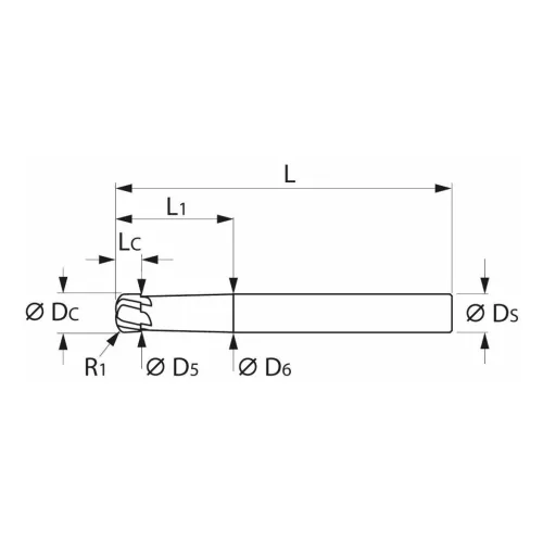 Garant Garant Master Steel VHM tóruszmaró HPC 3/0,5 mm