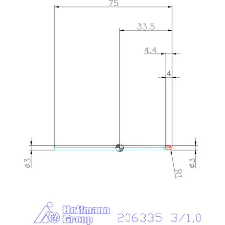 Garant Garant Master Steel VHM tóruszmaró HPC 3/1,0 mm