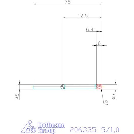 Garant Garant Master Steel VHM tóruszmaró HPC 5/1,0 mm