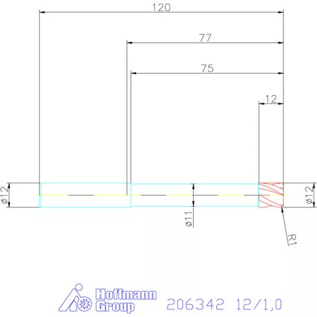 Garant Garant Diabolo VHM tóruszmaró HPC 12/1,0 mm