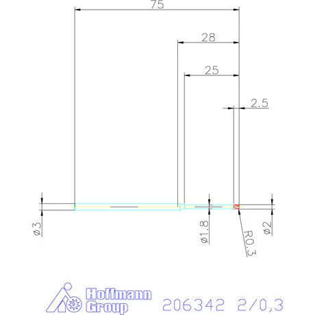 Garant Garant Diabolo VHM tóruszmaró HPC 2/0,3 mm