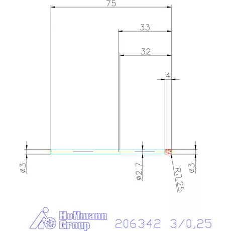 Garant Garant Diabolo VHM tóruszmaró HPC 3/0,25 mm