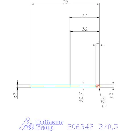 Garant Garant Diabolo VHM tóruszmaró HPC 3/0,5 mm