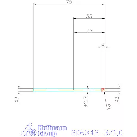 Garant Garant Diabolo VHM tóruszmaró HPC 3/1,0 mm