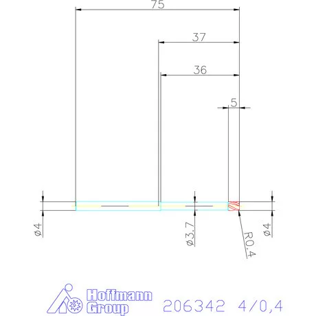 Garant Garant Diabolo VHM tóruszmaró HPC 4/0,4 mm
