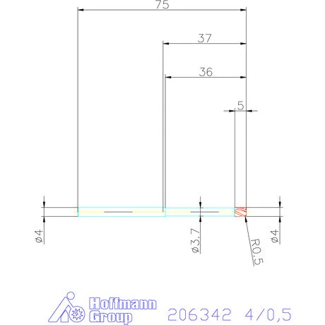 Garant Garant Diabolo VHM tóruszmaró HPC 4/0,5 mm