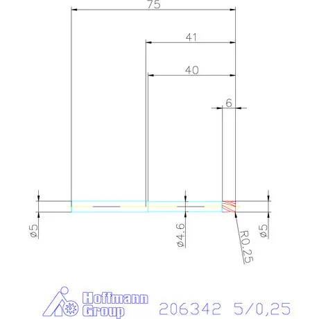 Garant Garant Diabolo VHM tóruszmaró HPC 5/0,25 mm