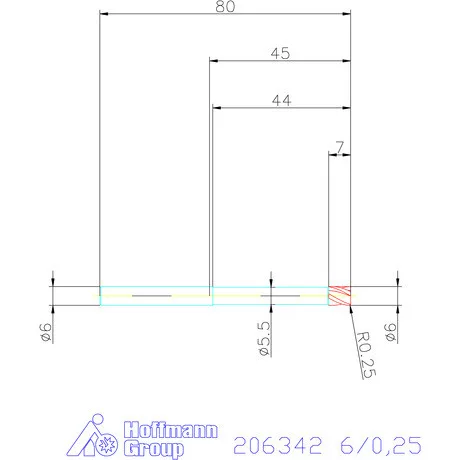 Garant Garant Diabolo VHM tóruszmaró HPC 6/0,25 mm