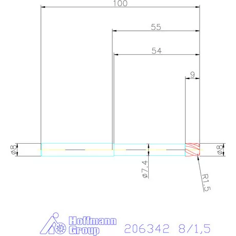 Garant Garant Diabolo VHM tóruszmaró HPC 8/1,5 mm