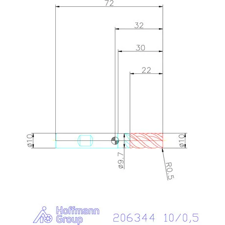 Holex Holex Pro INOX M VHM tóruszmaró HPC 10/0,5 mm
