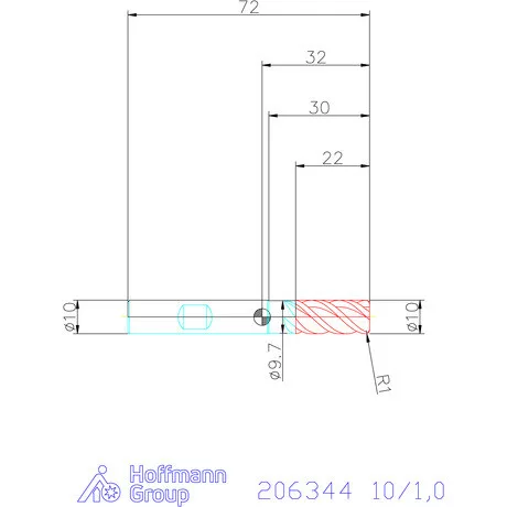 Holex Holex Pro INOX M VHM tóruszmaró HPC 10/1,0 mm