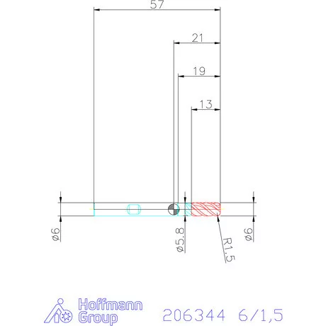 Holex Holex Pro INOX M VHM tóruszmaró HPC 6/1,5 mm